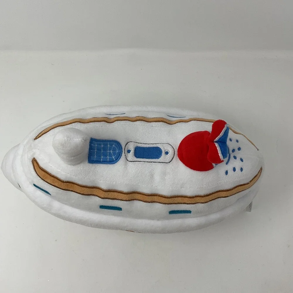 Carnival Cruise Line Plush Toy Ship Souvenir White Red Blue 12 Inch